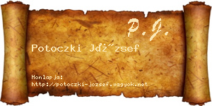 Potoczki József névjegykártya